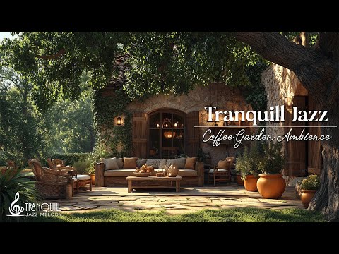 Tranquill Cabin Jazz | Peaceful Garden Sunset & Rustic Serenity For Relaxation