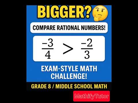 11 May 2025Who’s Bigger? Comparing Rational Numbers Like a Pro! | Grade 8 Math