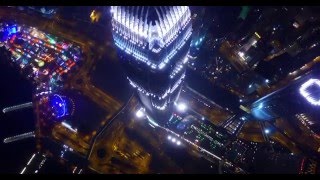 香港中環夜景航拍