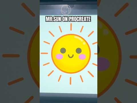 Drawing Mr.Sun on Procreate #procreate #digitalart #sun #procreateart #procreatedrawings