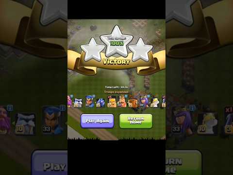 three stars It's all Fun and Clash Games! #song #brawl #clashofclans #clashing #coc #clashbeing