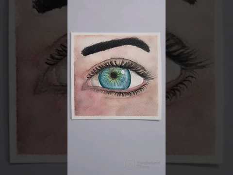 Watercolor eye (final part)#jpop#nightdancer#imase#ar #painting  #watercolor #beginner #foryou