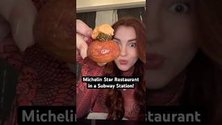 Michelin star restaurant inside a subway station in NYC! #foodie #nycfood #shorts #eating #luxury