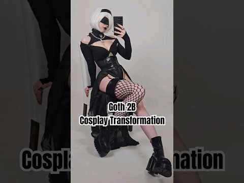 Goth 2B Cosplay Transformation tutorial ✨️ #2b #nier #Goth #gaming