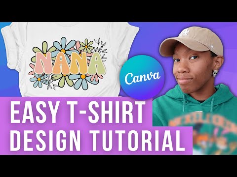 Canva Tutorial for BEGINNERS | How to Create a T shirt Design in Canva STEP BY STEP