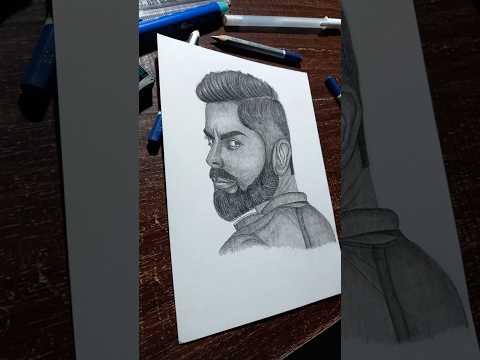 Finally Complete😄🥰|VIRAT ସାରଙ୍କ Pencil drawing |#shorts #art #drawing #viratkohli #youtubeshorts