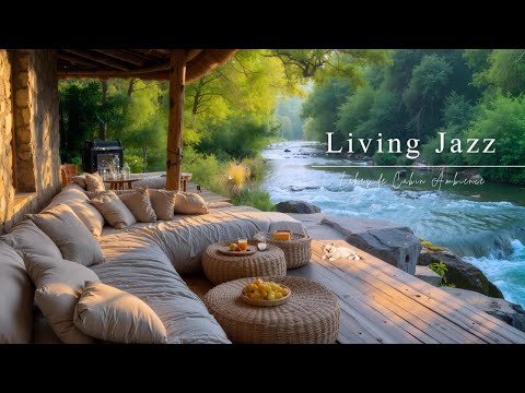 Living Tranquill Jazz | Spring Morning Jazz In Lakeside With Nature Therapy For Unwind At Home