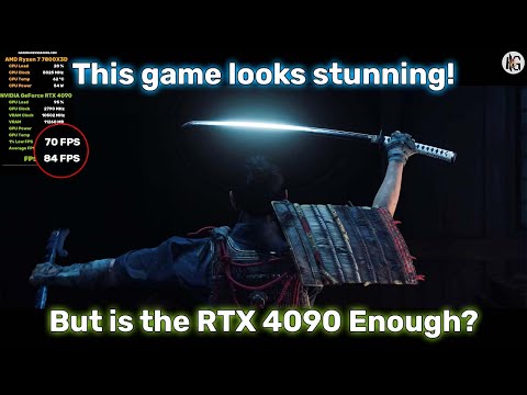 Ghost of Tsushima PC with RTX 4090 Gameplay Benchmark, 4K Native Resolution, Max Graphics Details
