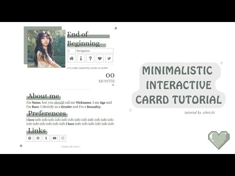 minimalistic interactive carrd tutorial!　⁺　© crdais