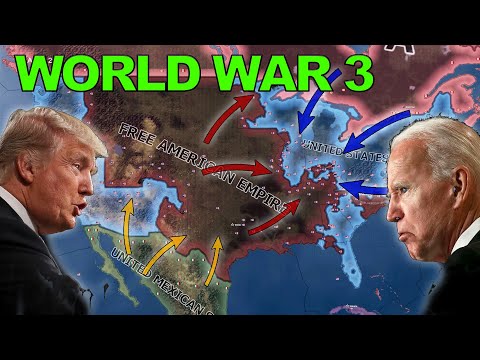 Trump vs Biden Civil War - 2021 Timelapse Hoi4