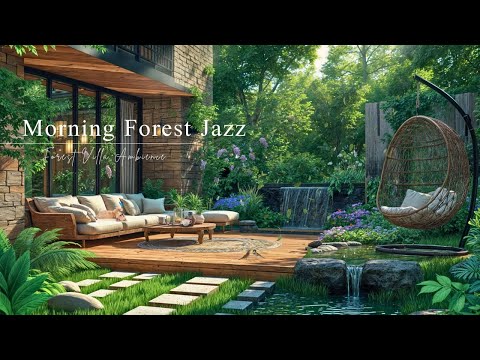 Smooth Jazz In Spring Morning Forest Ambience | Gentle Jazz Melody & Birdsong To Relaxation