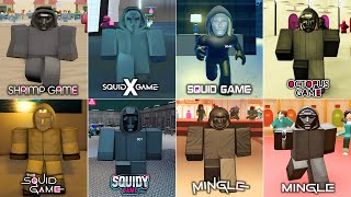 Evolution of Frontman in Different SQUID GAME Roblox Games