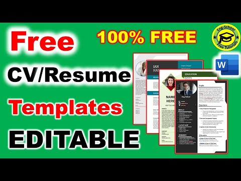 Free CV Template Downloads! MS Word & Google Docs | Resume