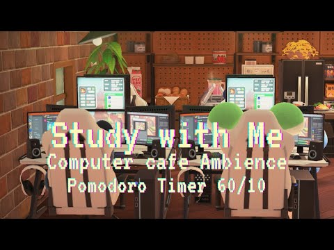 🎮 study with me - pomodoro timer 60/10 work/break 🍃 | study & focus ambience | office asmr | 🎧 3hour