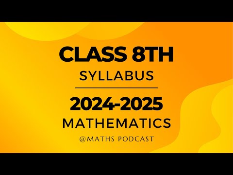 Class 8th maths syllabus 2024-2025 | New syllabus pattern 2024-25 #class8maths #class8 #mathsvideos