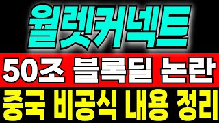 [월렛커넥트 코인] 🚨중국 50조 블록딜 논란 총정리🚨