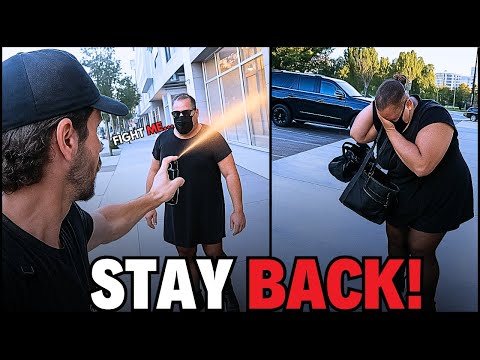 Man FIGHTS BACK Against WOKE Guy Dressed as a Woman!