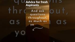 Advice for fresh Aspirants #adviceforcss #cssexam #cssresult #csspmsexam #css2023 #shorts