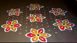 13*7 beautiful dot rangoli 🌹 traditional rangoli 🌹 ugadi festival rangoli 🌹@jeevanarangoli505