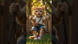 Cat Sings APT on Swing Set #CuteCat #CatSings #Apt #CatVibes #CatLover #RoséBrunoMars #SingAlong