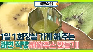 1일 1화장실 쾌변 직빵!!! 변비 완치 키위 주스 만들기