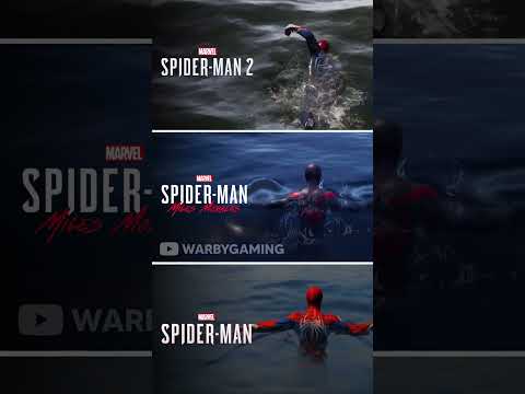 Spider-Man 2 vs Miles Morals vs Spider-Man | Water Physics