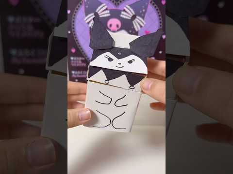DIY Kuromi Pencil Case 💜🖤 #sanrio #kuromi #kawaii #cute #diy