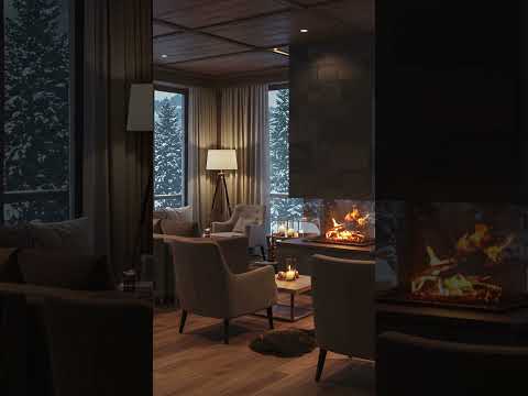 Relaxing Cafe Shop Ambience | Fireplace & Jazz Piano #chillmusic #coffeejazzbgm #classicalmusic