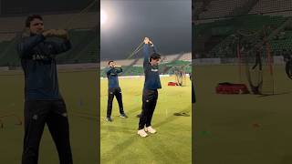 Naseem Shah Warm-up Exercises #naseemshah #shortsfeed #cricketlovers #cricketshorts #rdllala