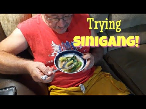 My American Husband trying Sinigang/filipino dish.