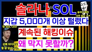 솔라나 지갑 5,000개 이상 털렸다 계속된 해킹이슈 왜 막지 못할까?