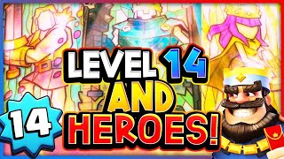 NEW UPDATE! LEVEL 14 & HEROES!? + MY OPINION - CLASH ROYALE