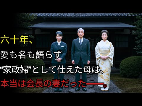 60年間“ただの家政婦”として生きた母——その正体は、財閥会長の妻だった。【人生のお便り】【感動する話】【事業承継】