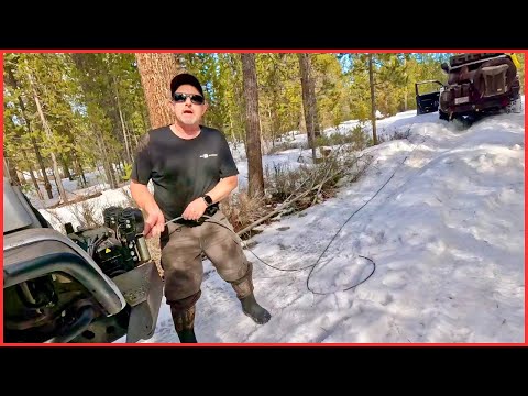 Overland recovery with traction boards and camping