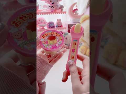 pudding time! 🍮✨ #kawaii #asmr #cutestuff #toyreview #pink #sanrio #mewkledreamy #desksetup