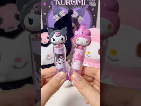 Kuromi & My melody Lipstick 💄🩷💜🖤 #sanrio #kuromi #mymelody #kawaii #cute