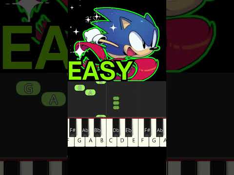 Sonic Invincibility song EASY piano tutorial