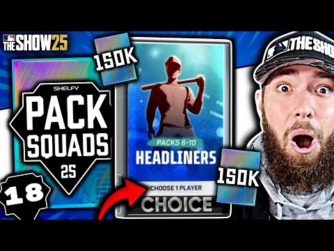 My 1st COLLECTION Reward! MASSIVE 150K Pull | Pack Squads #18 MLB The Show 25
