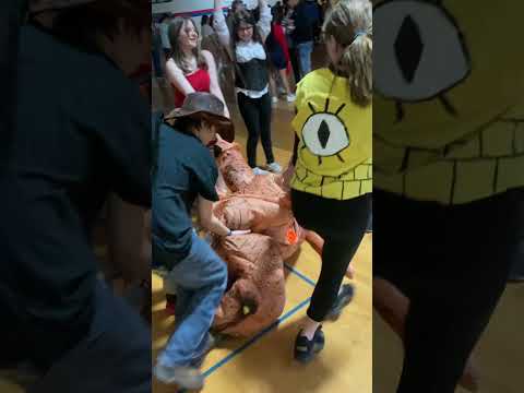 Fallen dinosaur at fall dance!