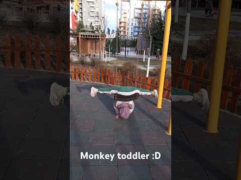 monkey toddler learning Gymnastics