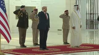 Watch President TRUMP ARRIVES in Amiri Diwan