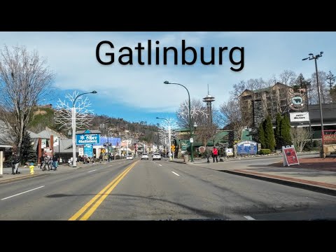 Gatlinburg, TN, USA | Driving Tour Downtown | 4K
