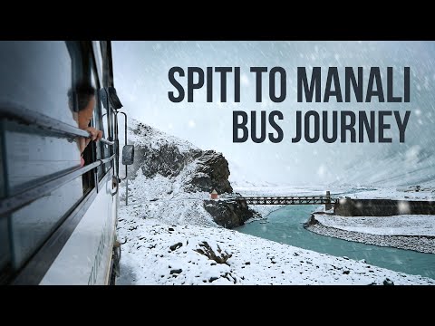 Spiti to Manali HRTC Bus Journey in Snowfall & Landslide | Spiti Stories EP-4