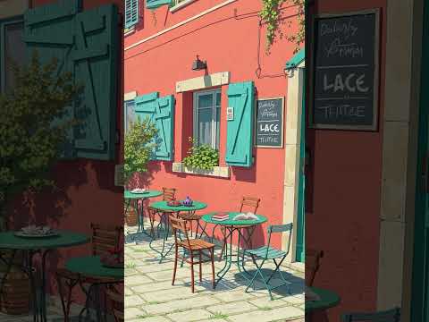 Cozy seaside café scene with vintage charm and summer vibes 🌿 #lofi #lofihiphop #lofiforgoodmood