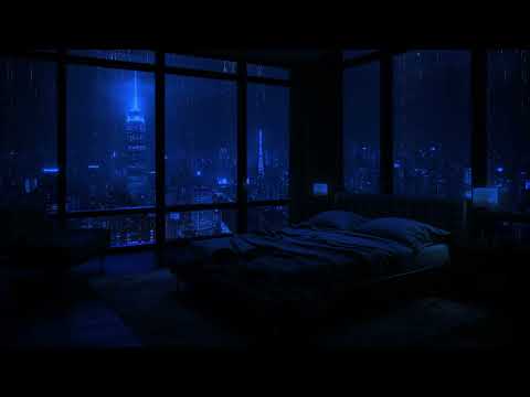 Sleep immediately after 5 minutes with the sound of rain by the window in the luxury Bedroom