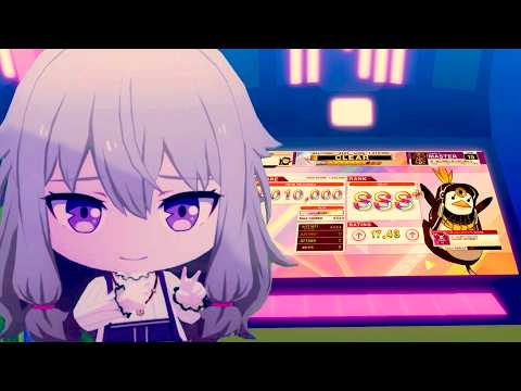 Nene playing CHUNITHM in ProSekai...... and get a Prefect Score.