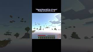 "Minecraft RTX Be Like… After 10 Years 🤯 #RTXOn #MinecraftShorts"