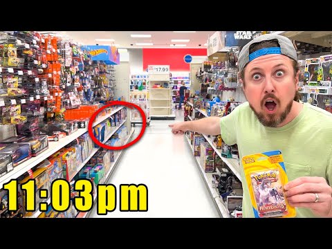 Hunting for Pokemon Cards in Target at NIGHT! (Lucky Opening)