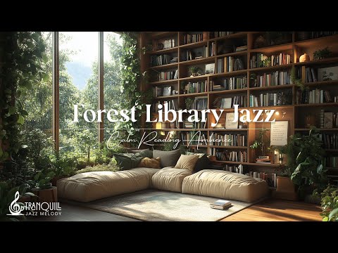 Cozy Forest Library Jazz | Whispers Between Pages For Calm Minds & Quiet Moments