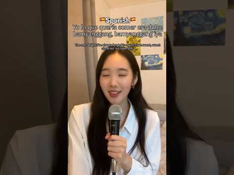 🌰 Singing in 5 languages '밤양갱 (Bamyanggaeng)' #cover #multilingual #kpop #myumyu